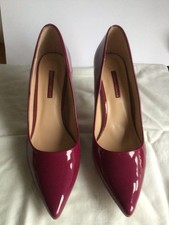 Dorothy Perkins deep red burgundy Court Shoes Womens high Heels size 8