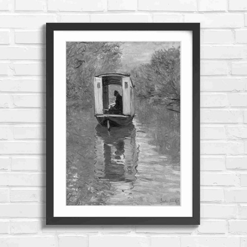 Impressionist barge boat - boat, on