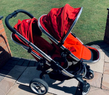 iCandy Red 6 Duo/Twin Pram in Red – Double Set, Great Condition