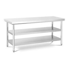 Stainless Steel Commercial Kitchen Catering Prep Table 3 Tier Work Bench