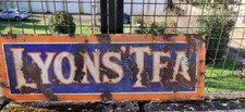 Lyon's Tea Enamel Vintage Sign