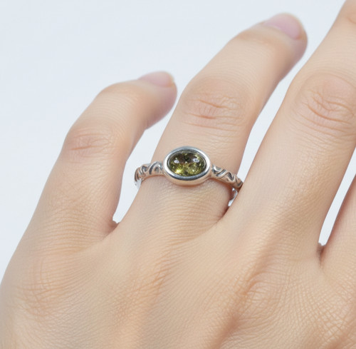 Green baltic amber - green,