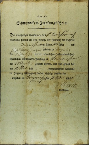 Antique german small pox - german,