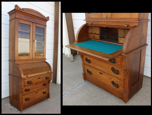 1800s magnificent oak cylinder - 1800s,