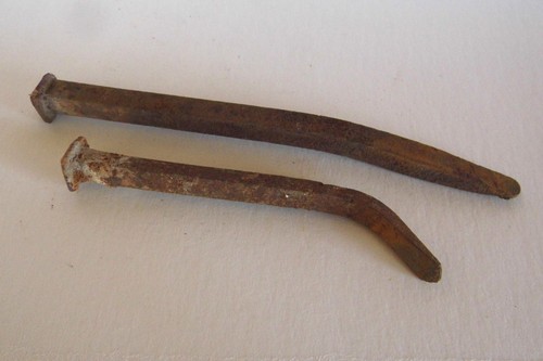 Large antique iron nails - antique,