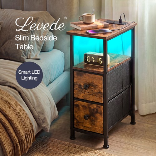Levede bedside table narrow - bedside,