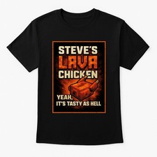 Steve’s Lava Chicken Minecraft Funny Gamer Block Unisex Kids T-Shirt