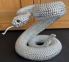 Silver Coiled  Snake Resin