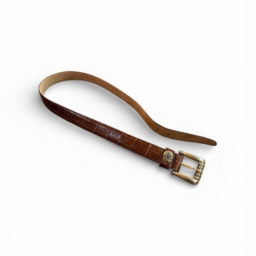 Vintage croc embossed leather - croc-embossed,