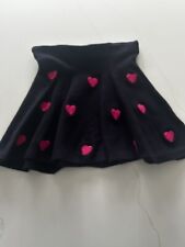 Girls Navy Heart Flare Skirt Age Age 6-8