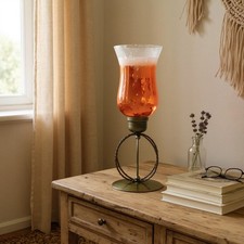 Gold Metal & Glass Candle