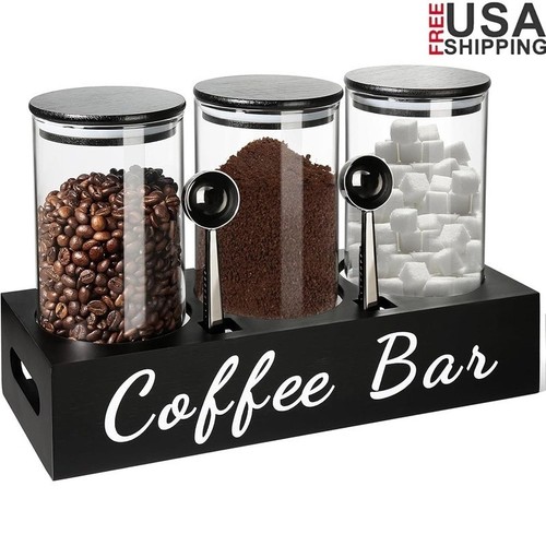 Coffee tea sugar canister - sugar, set