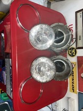 BMC LUCAS 7” HEADLIGHT BOWLS, AND SEALED BEAM LIGHTS PAIR AUSTIN,MORRIS CAR