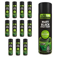 AutoTek Matt Black Multi-Purpose Aerosol Spray Paint 500ml 