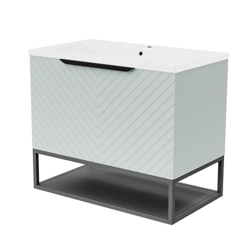 Green 800mm wall hung drawers - 800mm,