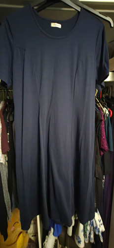 Damart navy solid short - short, sleeve