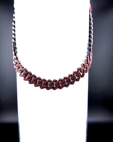 Neckless deep red cuban - deep,