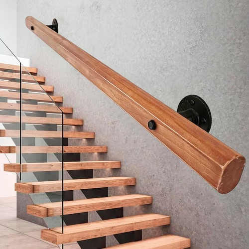 Wooden stair handrail step - 1m,