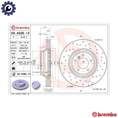 Brake disc a599 - 2x,