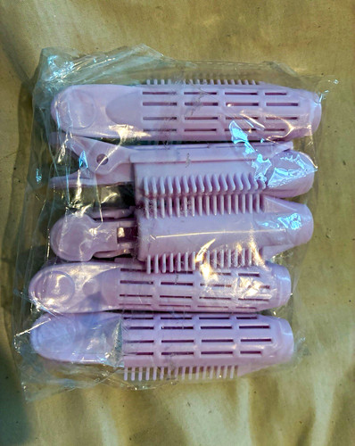 Purple hair rollers - hair, set