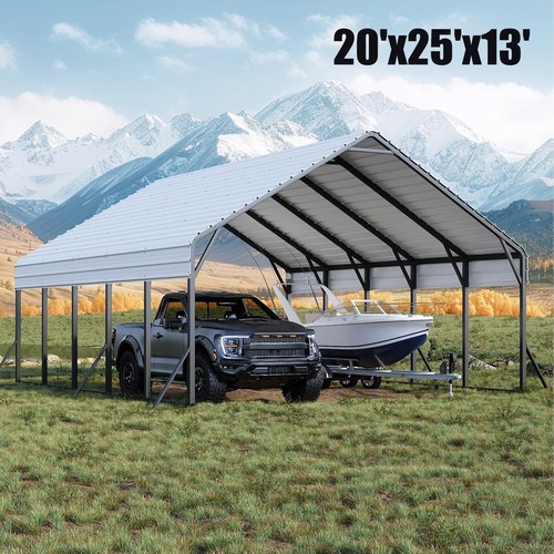 X25 x13 metal carport - 20'x25'x13',