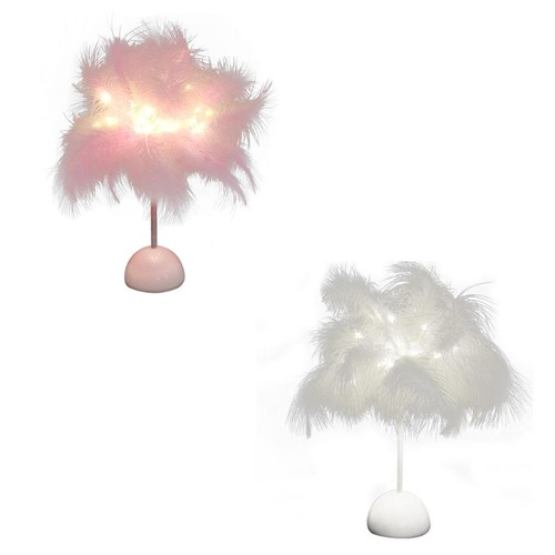 Feather table lamp with - feather,