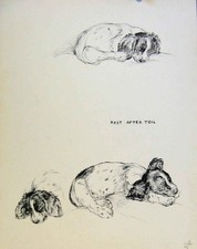 Original Old Antique Print