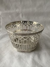 A Solid Silver Pierced Basket