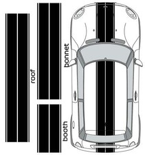 MINI Bonnet + Roof + Boot Vinyl Stripes -  Racing Decals Stickers complete set