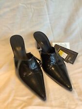 Marks And Spencer Autograph Genuine Leather Black Patent Mules BNWT 6