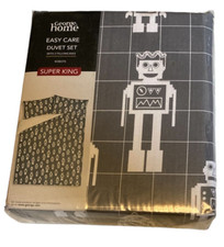 super king duvet cover set poly cotton panda design revesible  ASDA BRAND