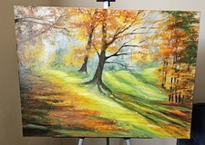 oil paintings on canvas hand painted colourful autumn forest painting 