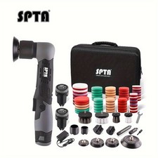 SPTA Cordless Mini Car Polisher Dual Action Rotary Buffer Machine 2x 12V Battery