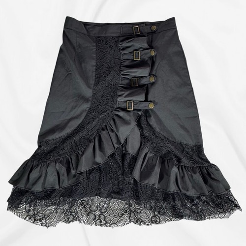 Black lace skirt steampunk - skirt,