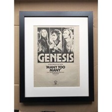 GENESIS MANY TOO MANY (FRAMED) POSTER SIZED original music press advert  from 19