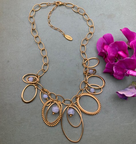Pilgrim gold tone blue - gold, lace