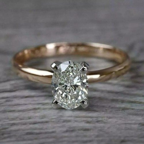 14k yellow gold ct - gold, oval