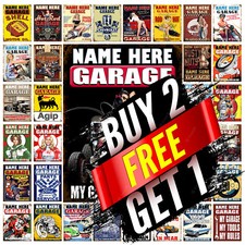 Personalised Metal Sign Plaque Garage Man Cave Home Bar Aluminium Signs ZZ068