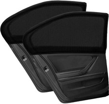 2Pcs Car Rear Window Sunshades 10x50cm Breathable Mesh Shades for Baby – New