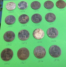 Young Queen Victoria Bun Head One Penny Coin