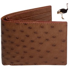 Men's Brown Ostrich Skin