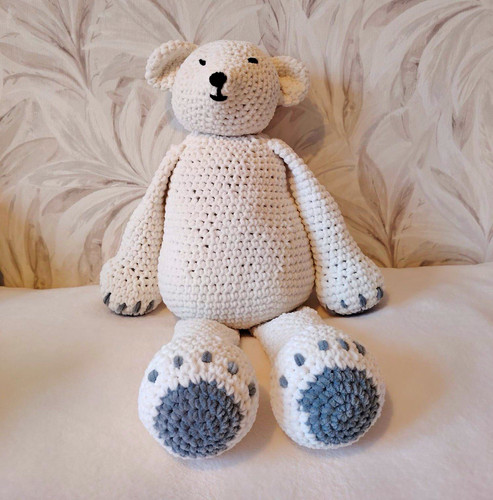 Handmade crochet stuffed teddy - handmade,