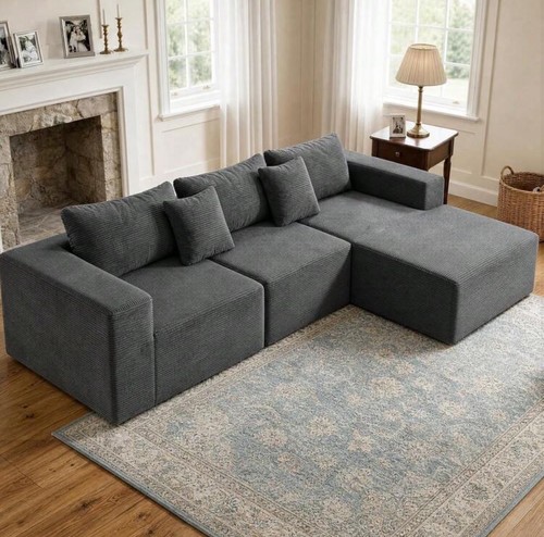 Shaped boneless couch - l-shaped,