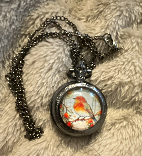 Quartz silver full hunter bird - quartz,