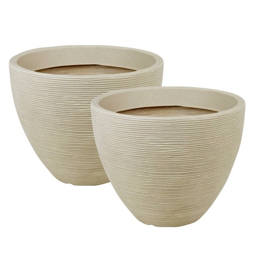 Large round modern plant pot - large,