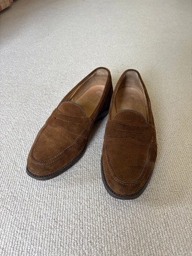 Loake eton suede loafers brown - loake,