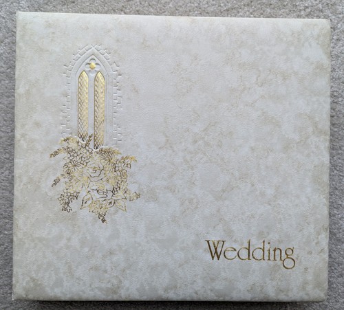Vintage cream wedding album - vintage,