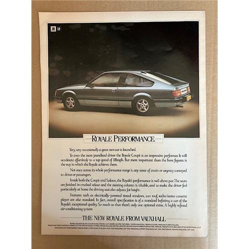 Vauxhall royale memorabilia - vauxhall,