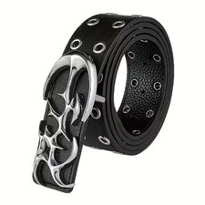 New Stylish Y2K Hollow  Leather Fashion Punk Belt For Men Women-Trendy Accessory