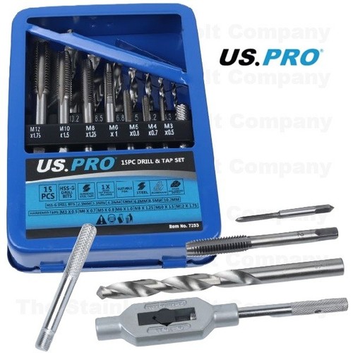 Pro 15pc metric drill - drill, tap
